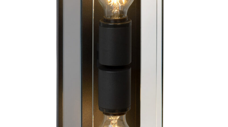 Foto Lucide CLAIRE - Wandlamp Buiten - 2xE27 - IP54 - Antraciet