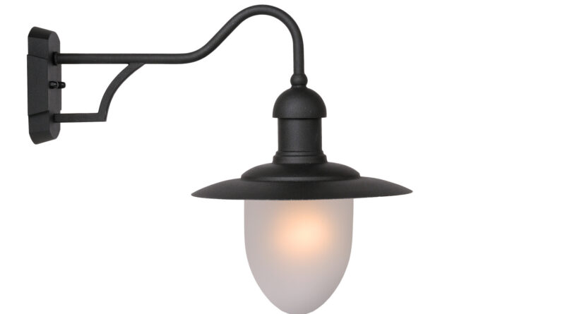Foto Lucide ARUBA - Wandlamp Buiten - 1xE27 - IP44 - Zwart