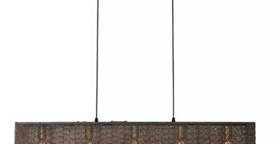 Foto Freelight Hanglamp Avola 5 lichts L 120 cm zwart goud
