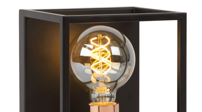 Foto Lucide ARTHUR - Wandlamp - 1xE27 - Zwart