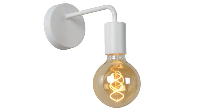 Foto Lucide SCOTT - Wandlamp - 1xE27 - Wit