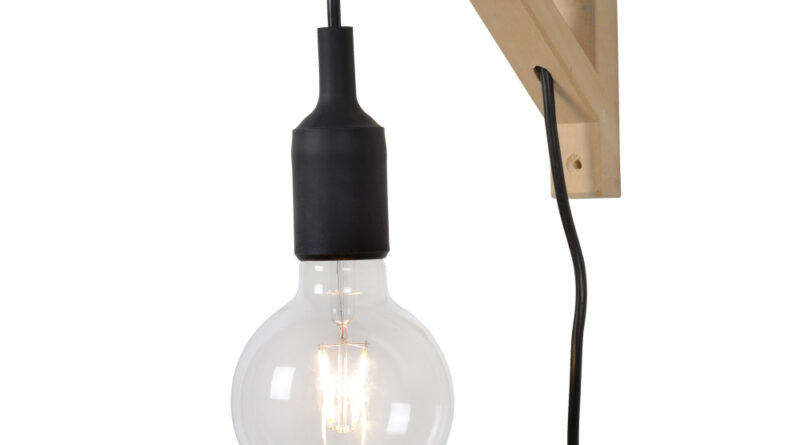 Foto Lucide FIX - Wandlamp - 1xE27 - Zwart