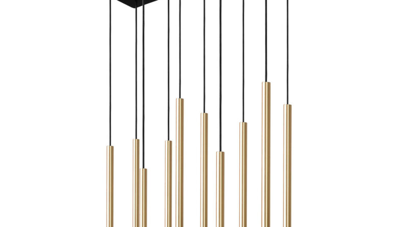 Foto Nowodvorski Hanglamp Laser Brass 10 lichts L 78 cm B 20 cm zwart - messing