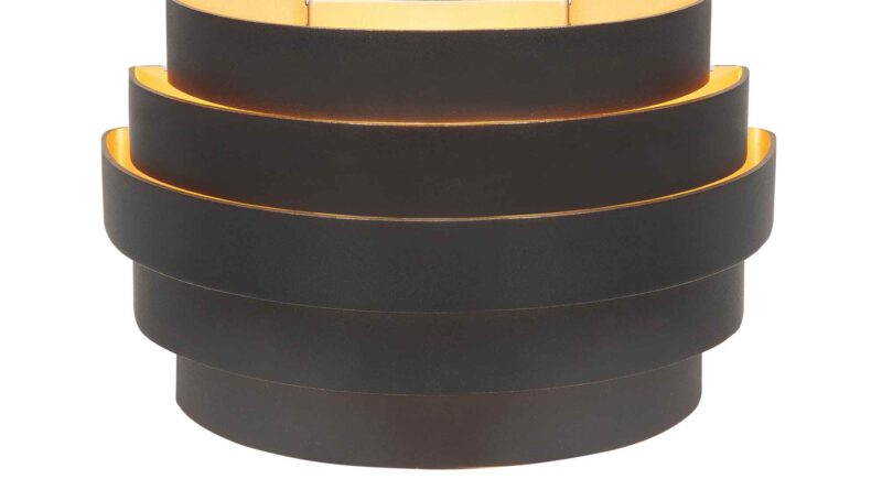 Foto Highlight Wandlamp Scudo B 20 cm zwart goud
