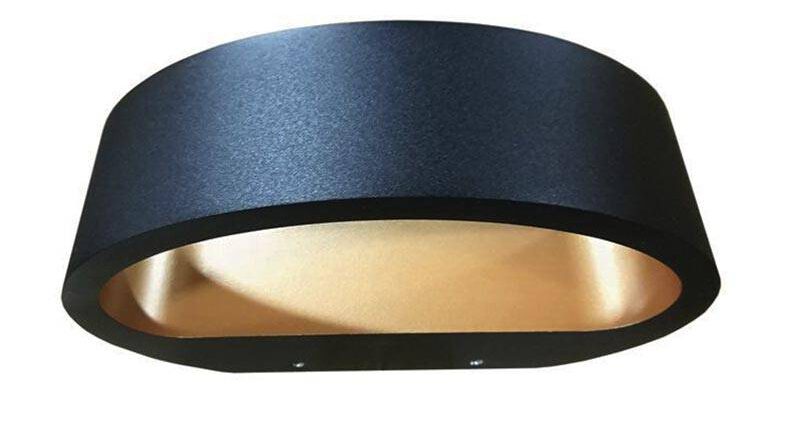 Foto Artdelight Wandlamp Sharp zwart-goud