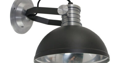 Foto Steinhauer Wandlamp industrieel brooklyn 7717zw zwart