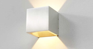 Foto Artdelight Wandlamp Cube 10x10 cm aluminium
