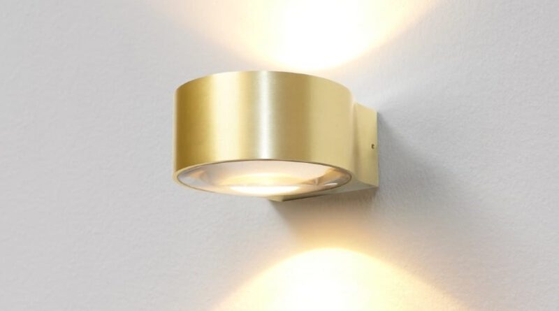 Foto Artdelight Wandlamp Hudson 11 cm mat goud