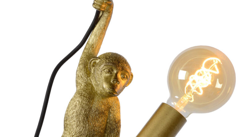 Foto Lucide EXTRAVAGANZA CHIMP - Wandlamp - 1xE27 - Zwart