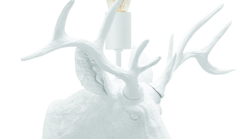 Foto Lucide EXTRAVAGANZA CARIBOU - Wandlamp - 1xE27 - Wit