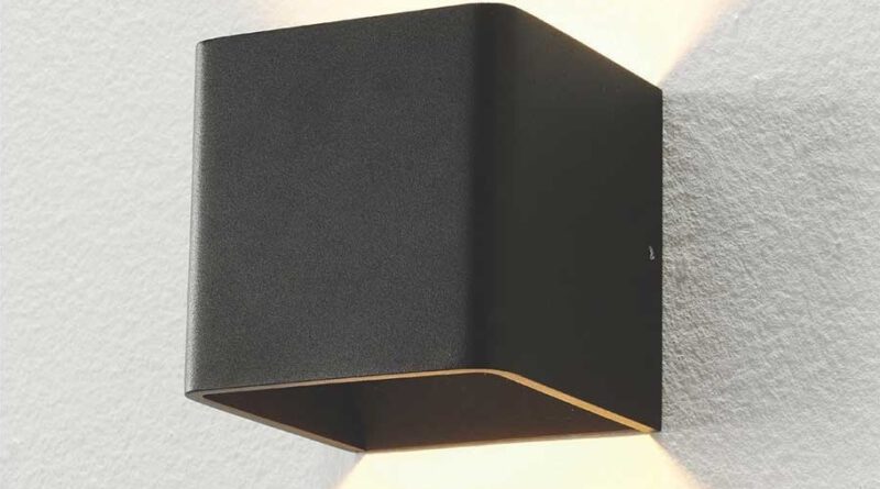 Foto Artdelight Wandlamp Fulda 10x10 cm zwart