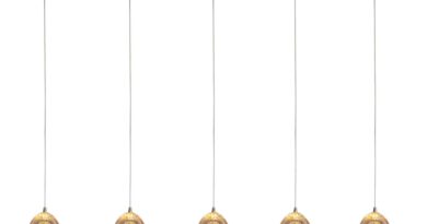 Foto Highlight Hanglamp Golden Egg 5 lichts L 108 cm amber-zwart