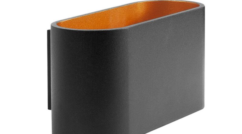 Foto Highlight Wandlamp Oval zwart goud