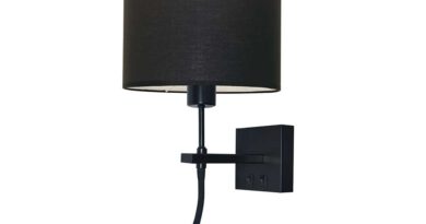 Foto Artdelight Wandlamp Quad incl. kap 20 cm zwart