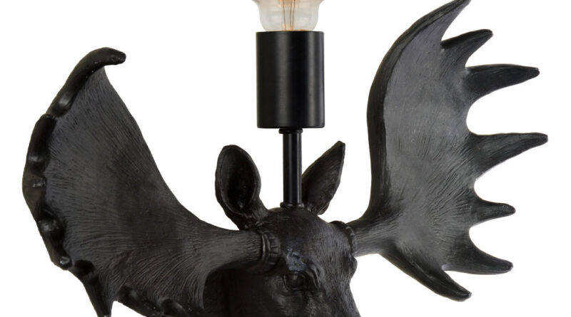 Foto Lucide EXTRAVAGANZA MOOSE - Wandlamp - 1xE27 - Zwart