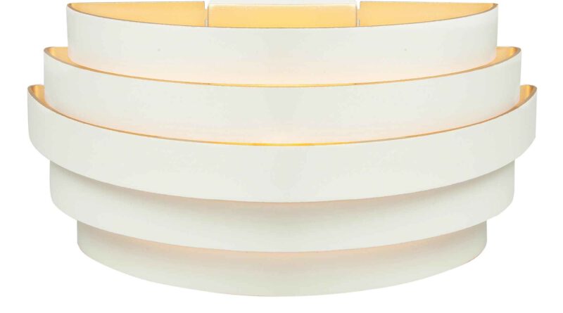 Foto Highlight Wandlamp Scudo B 25 cm wit goud
