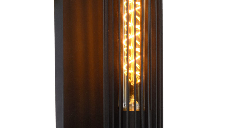 Foto Lucide LIONEL - Wandlamp - 1xE27 - Zwart