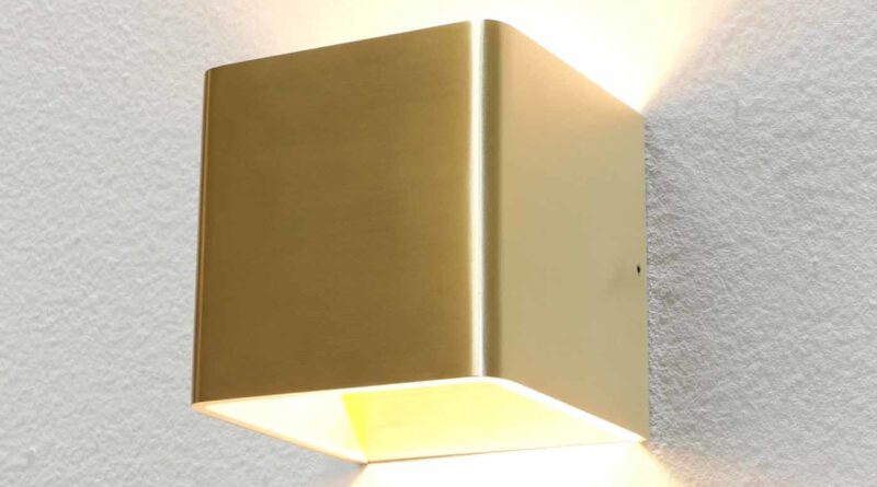 Foto Artdelight Wandlamp Fulda 10x10 cm mat goud
