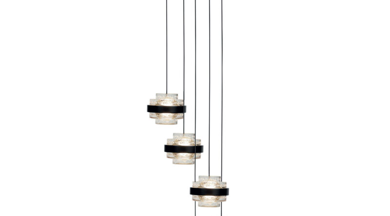 Foto Highlight Hanglamp Dynasty 5 lichts 34 cm clear-zwart