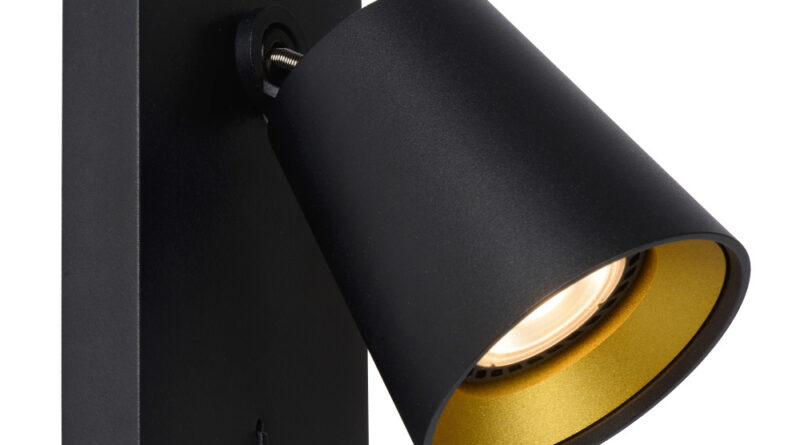 Foto Lucide TURNON - Wandspot - LED Dim to warm - GU10 - 1x5W 2200K/3000K - Zwart