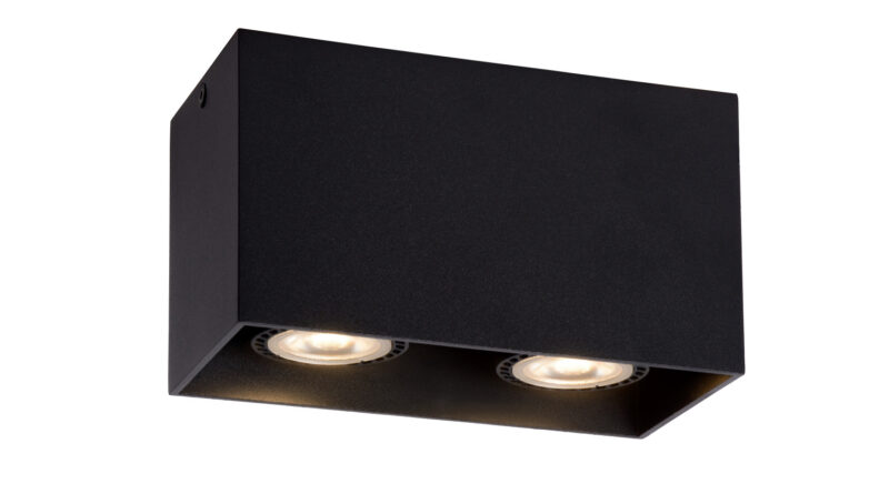 Foto Lucide BODI - Plafondspot - 2xGU10 - Zwart