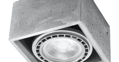 Foto Sollux Plafondlamp Quatro 1 lichts beton