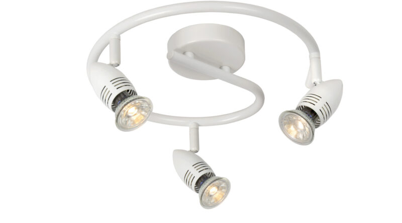 Foto Lucide CARO-LED - Plafondspot - 31 cm - LED - GU10 - 3x5W 2700K - Wit