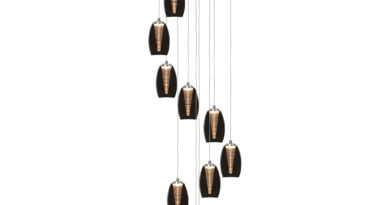 Foto Highlight Hanglamp Nebula 12 lichts 50 cm Vide rook glas