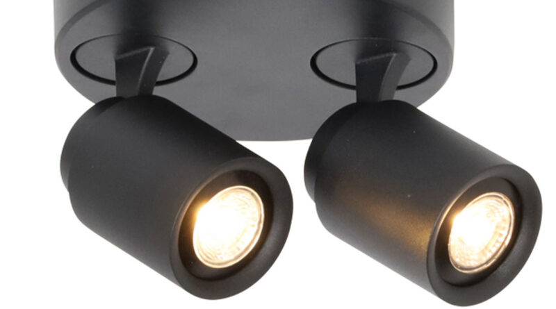 Foto Freelight Spot Razza 2 lichts 17 cm GU10 zwart