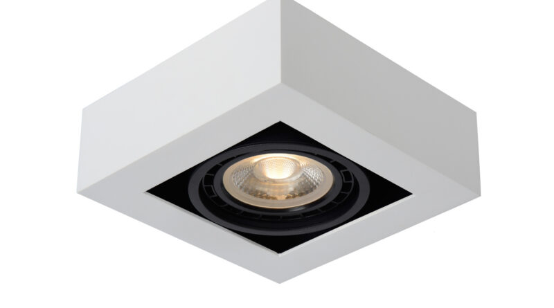 Foto Lucide ZEFIX - Plafondspot - LED Dim to warm - GU10 - 1x12W 2200K/3000K - Wit