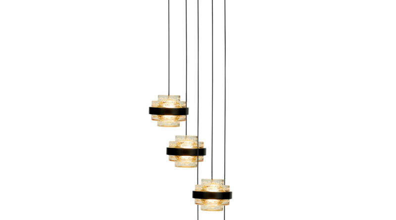 Foto Highlight Hanglamp Dynasty 5 lichts 34 cm champagne-zwart