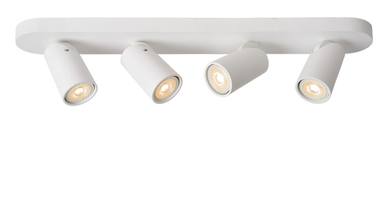 Foto Lucide XYRUS - Plafondspot - LED Dim to warm - GU10 - 4x5W 2200K/3000K - Wit