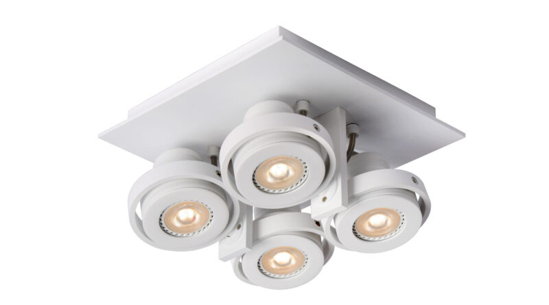 Foto Lucide LANDA - Plafondspot - LED Dim to warm - GU10 - 4x5W 2200K/3000K - Wit