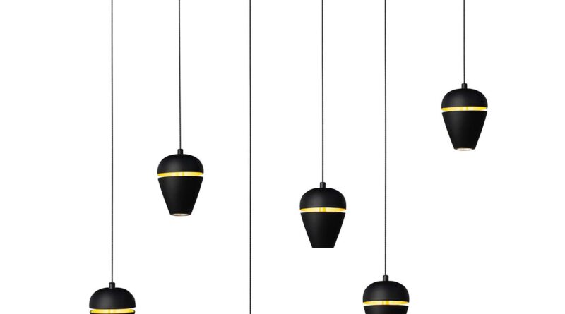 Foto Highlight Hanglamp Kobe 6 lichts L 116 cm zwart