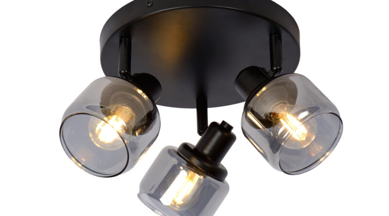 Foto Lucide BJORN - Plafondspot - 38 cm - 3xE14 - Zwart