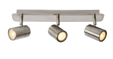 Foto Lucide LENNERT - Plafondspot - LED Dimb. - GU10 - 3x5W 3000K - Mat chroom