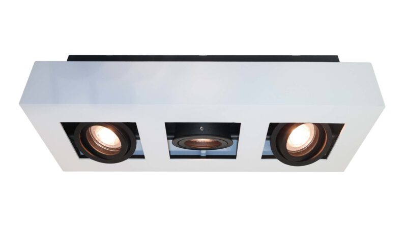Foto Artdelight Spot Bosco 3 lichts L 36 cm B 14 cm wit-zwart