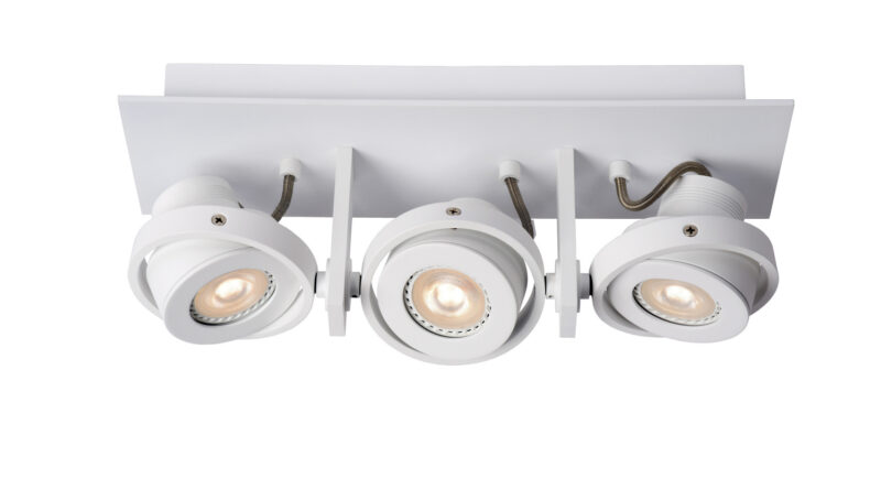Foto Lucide LANDA - Plafondspot - LED Dim to warm - GU10 - 3x5W 2200K/3000K - Wit