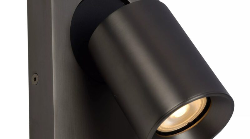 Foto Lucide NIGEL - Wandspot - LED Dimb. - GU10 - 1x5W 3000K - Met USB oplaadpunt - Zwart Staal