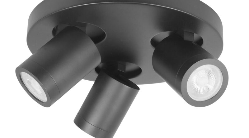 Foto Highlight Spot Oliver 3 lichts rond badkamer IP44 zwart