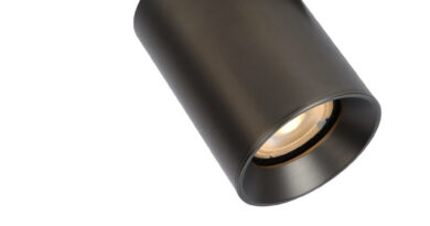 Foto Lucide NIGEL - Plafondspot - LED Dim to warm - GU10 - 1x5W 2200K/3000K - Zwart Staal