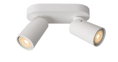 Foto Lucide XYRUS - Plafondspot - LED Dim to warm - GU10 - 2x5W 2200K/3000K - Wit