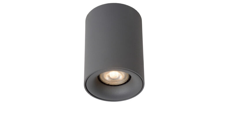 Foto Lucide BENTOO-LED - Plafondspot - 8 cm - LED Dimb. - GU10 - 1x5W 3000K - Grijs