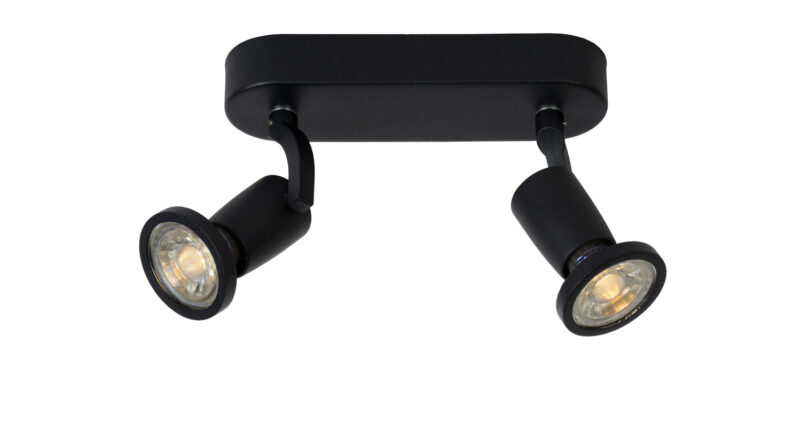 Foto Lucide JASTER-LED - Plafondspot - LED - GU10 - 2x5W 2700K - Zwart