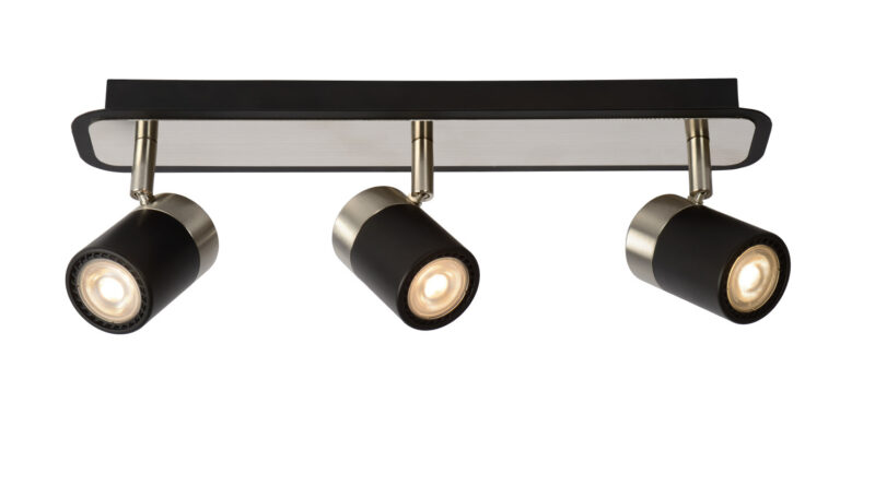 Foto Lucide LENNERT - Plafondspot - LED Dimb. - GU10 - 3x5W 3000K - Zwart