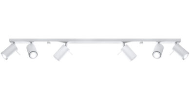 Foto Sollux Spot Ring 6 lichts L 120 cm wit