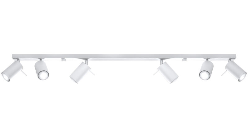 Foto Sollux Spot Ring 6 lichts L 120 cm wit