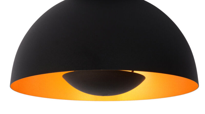 Foto Lucide SIEMON - Plafonniere - 25 cm - 1xE27 - Zwart