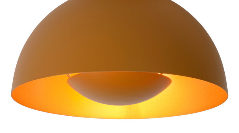 Foto Lucide SIEMON - Plafonniere - 25 cm - 1xE27 - Okergeel
