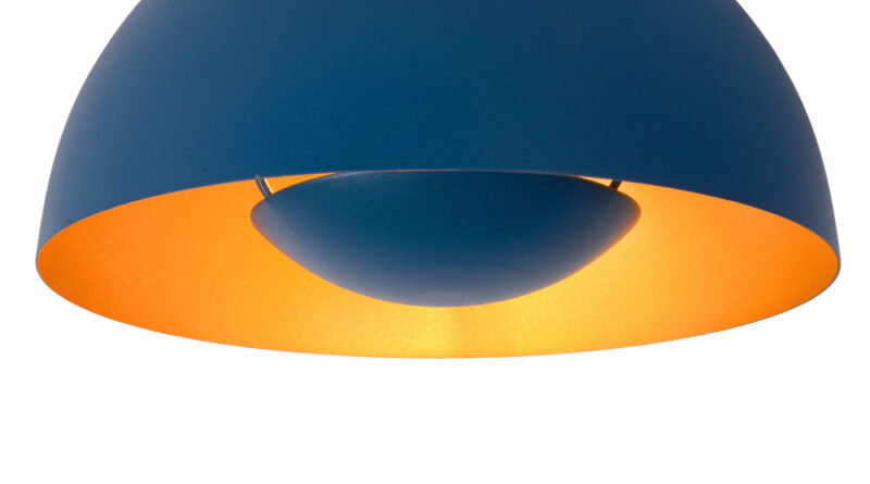 Foto Lucide SIEMON - Plafonniere - 25 cm - 1xE27 - Blauw